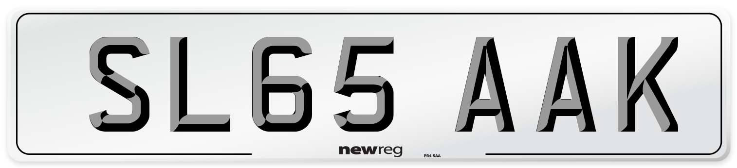 SL65 AAK Number Plate from New Reg